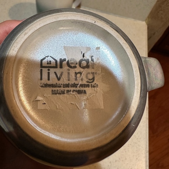 2 coffee mugs with sand and silver chrome color.  Contemporary - Picture 3 of 3